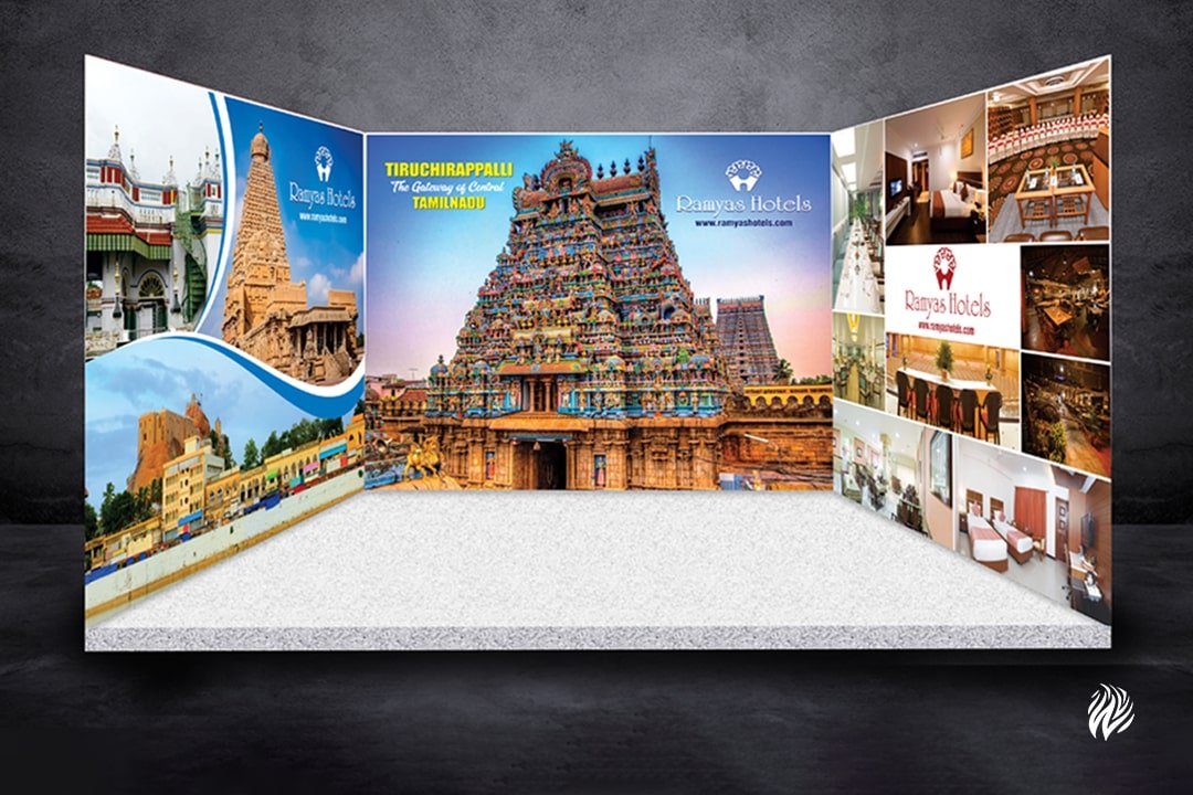 ramyashotels stall design by white and black